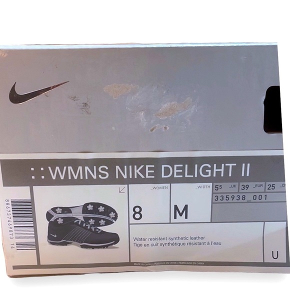 Nike Golf Women's Delight II Soft Spike Shoes Size 8 Black and Gray New with Box - Picture 8 of 8